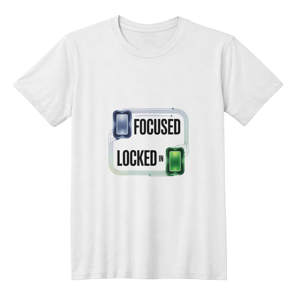 "Focused & Locked In" Neon Circuit Logo Tee