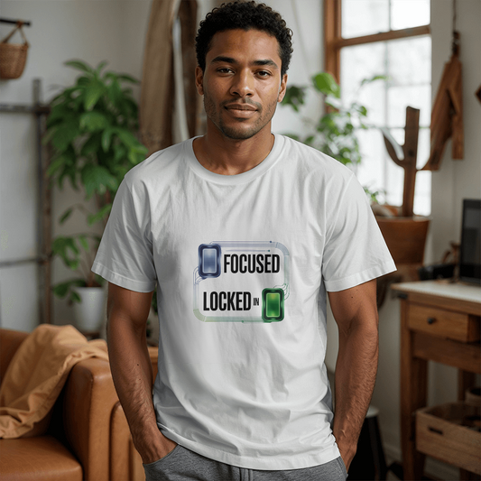 "Focused & Locked In" Neon Circuit Logo Tee